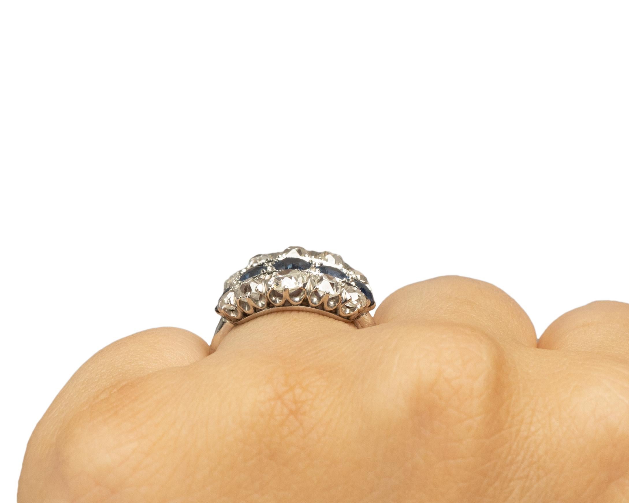 2.00 Carat Total Weight Art Deco Diamond Platinum Engagement Ring For Sale 1