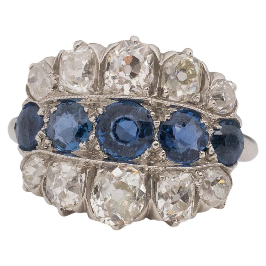2.00 Carat Total Weight Art Deco Diamond Platinum Engagement Ring For Sale