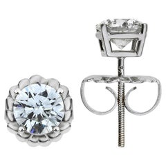 how to draw diamond earrings 2.00 Carat Total Weight Natural Diamond 14k Stud Earrings