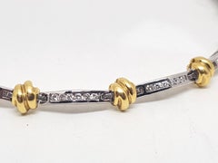 2.00 Carat Two-Tone Gold Diamond Tennis Bracelet