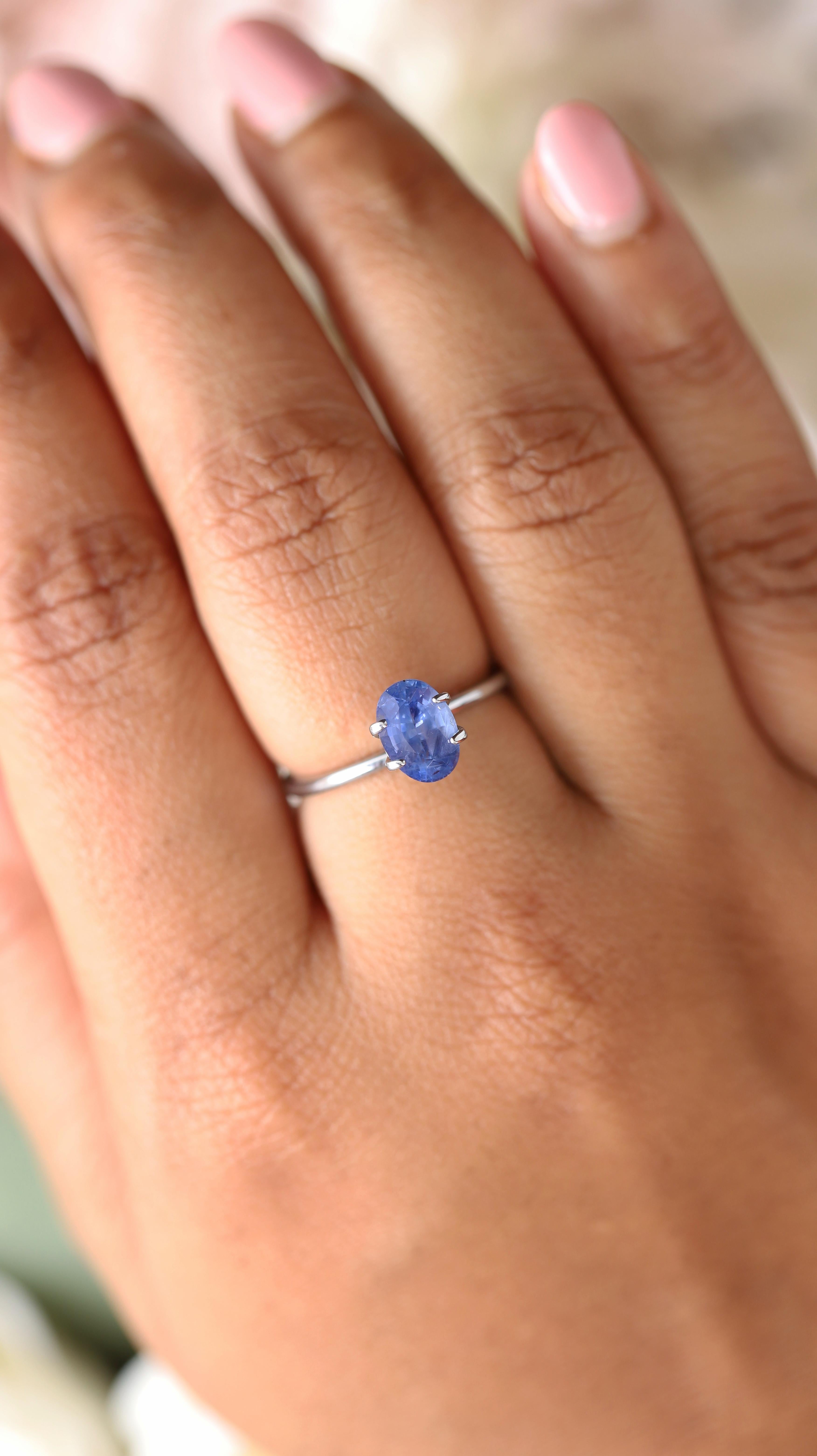 intense cornflower blue sapphire
