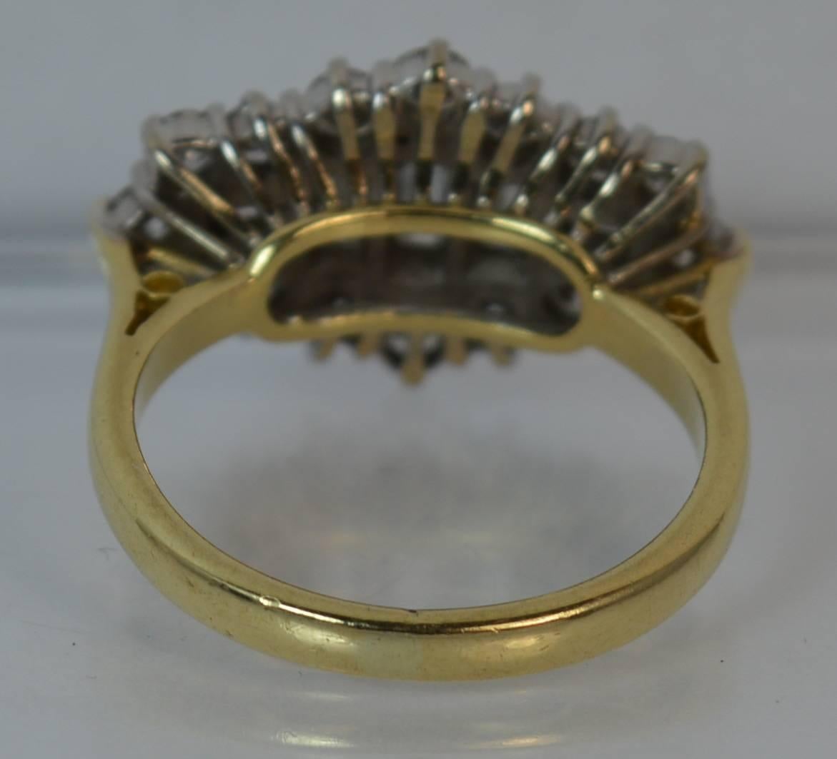 2.00 Carat VS Diamond 18 Carat Gold Ladies Cluster Ring In Good Condition In St Helens, GB