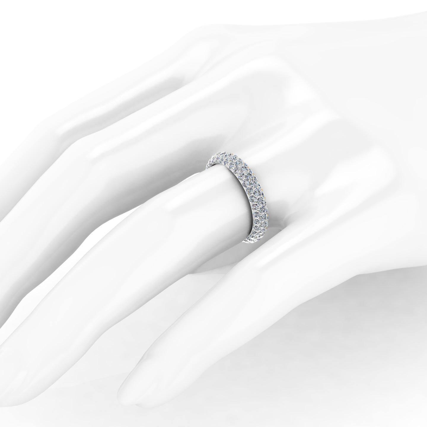 2.00 Carat White Diamond Pavé Ring in 18 Karat White Gold In New Condition In New York, NY