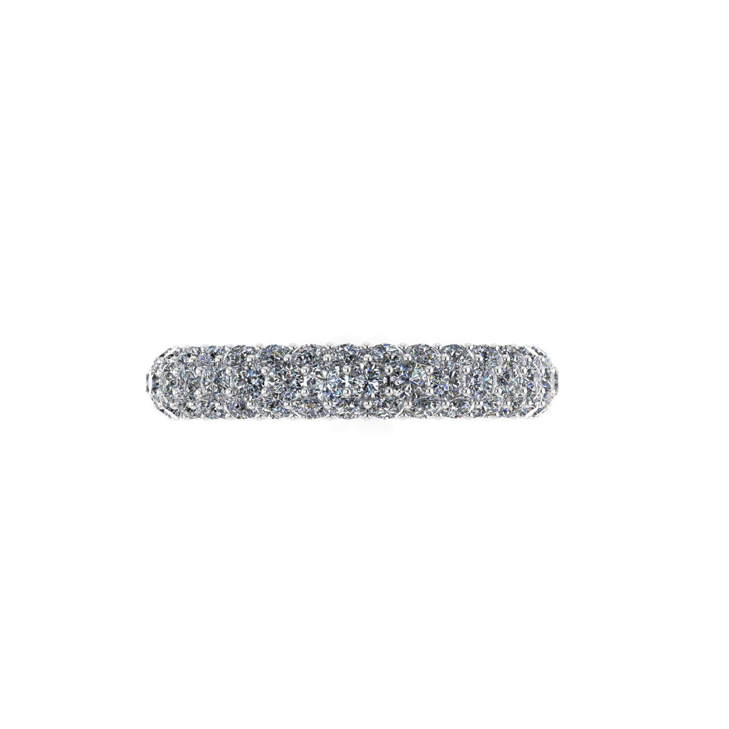 Modern 2.00 Carat White Diamond Pavé Ring in Platinum 950 For Sale