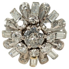 Vintage 2.00 Carat White Gold Diamond Ring