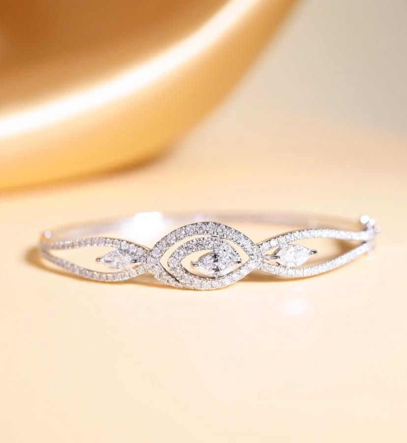 2.00 Quilates Diamantes Oro 18K Moderno  Pulsera en venta 3