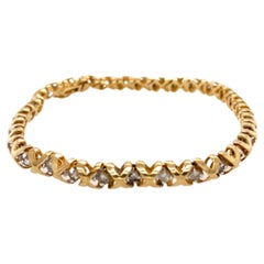 2.00 Carats Diamonds Hugs and Kisses Link Bracelet in 10K Gold