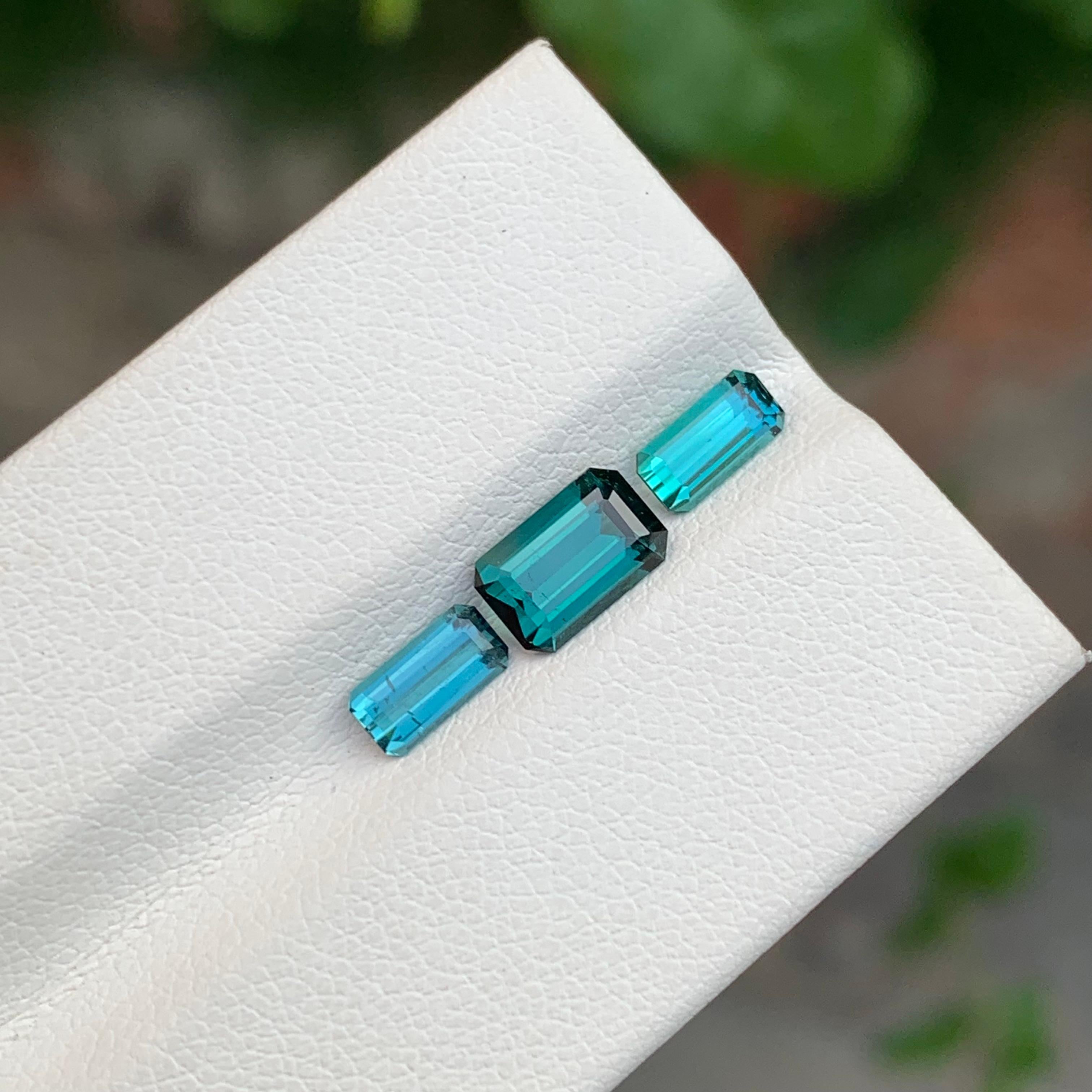 2.00 Carats Glamorous Natural Loose Indicolite Tourmaline Set From Afghanistan In New Condition For Sale In Peshawar, PK