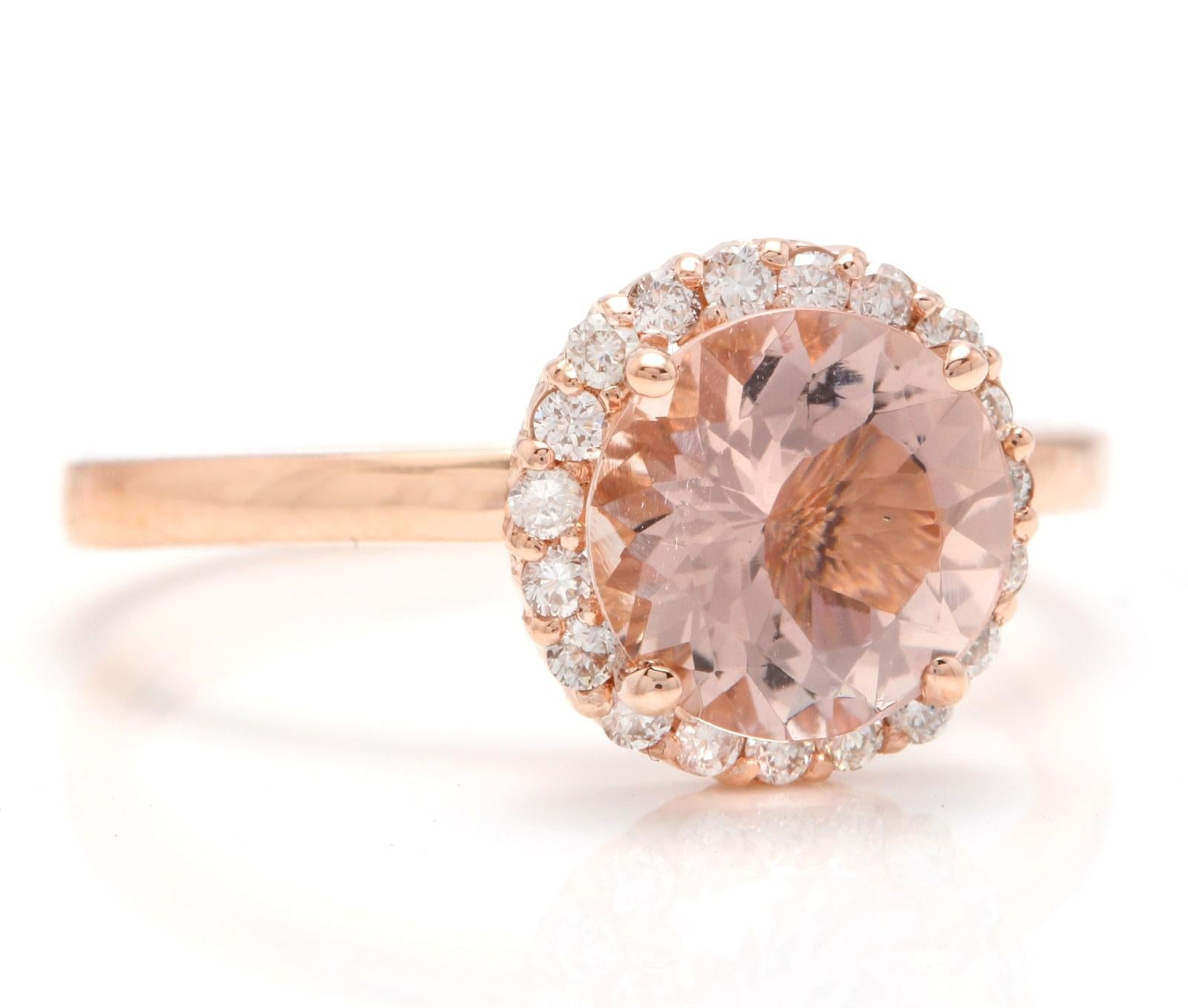 2.00 Carats Natural Morganite and Diamond 14K Solid Rose Gold Ring

Suggested Replacement Value: $1,900.00

Total Natural Oval Morganite Weights: Approx. 1.75 Carats 

Morganite Measures: Approx. 7.00mm

Natural Round Diamonds Weight: Approx. 0.25