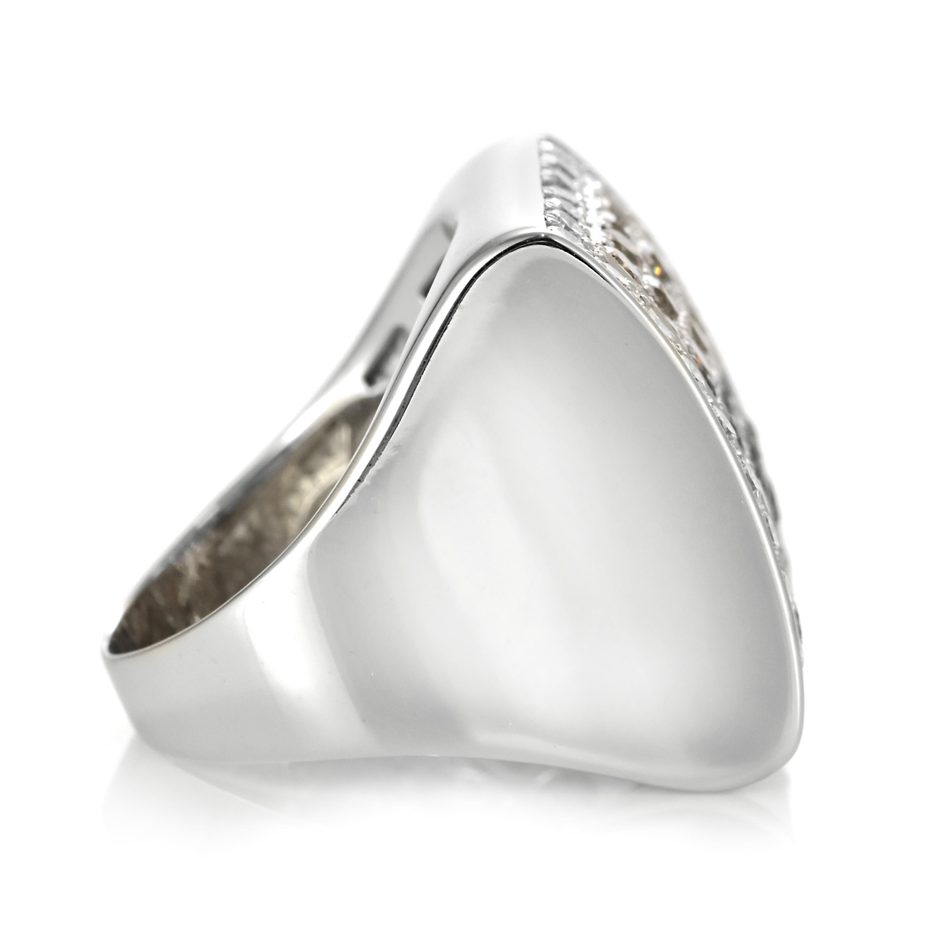 2.00 Carats Natural Round Brown Diamond Cluster Ring Made in 18 Karat White Gold For Sale 2