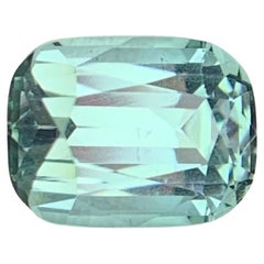 2,00 Carati di tormalina marina naturale sfusa, pietra preziosa con taglio a cuscino