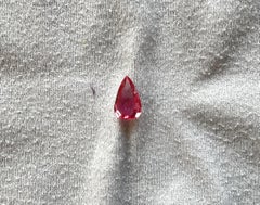 2.00 carats Orangish Red ruby Mozambique No-heat Pear Cut Stone Natural Gemstone