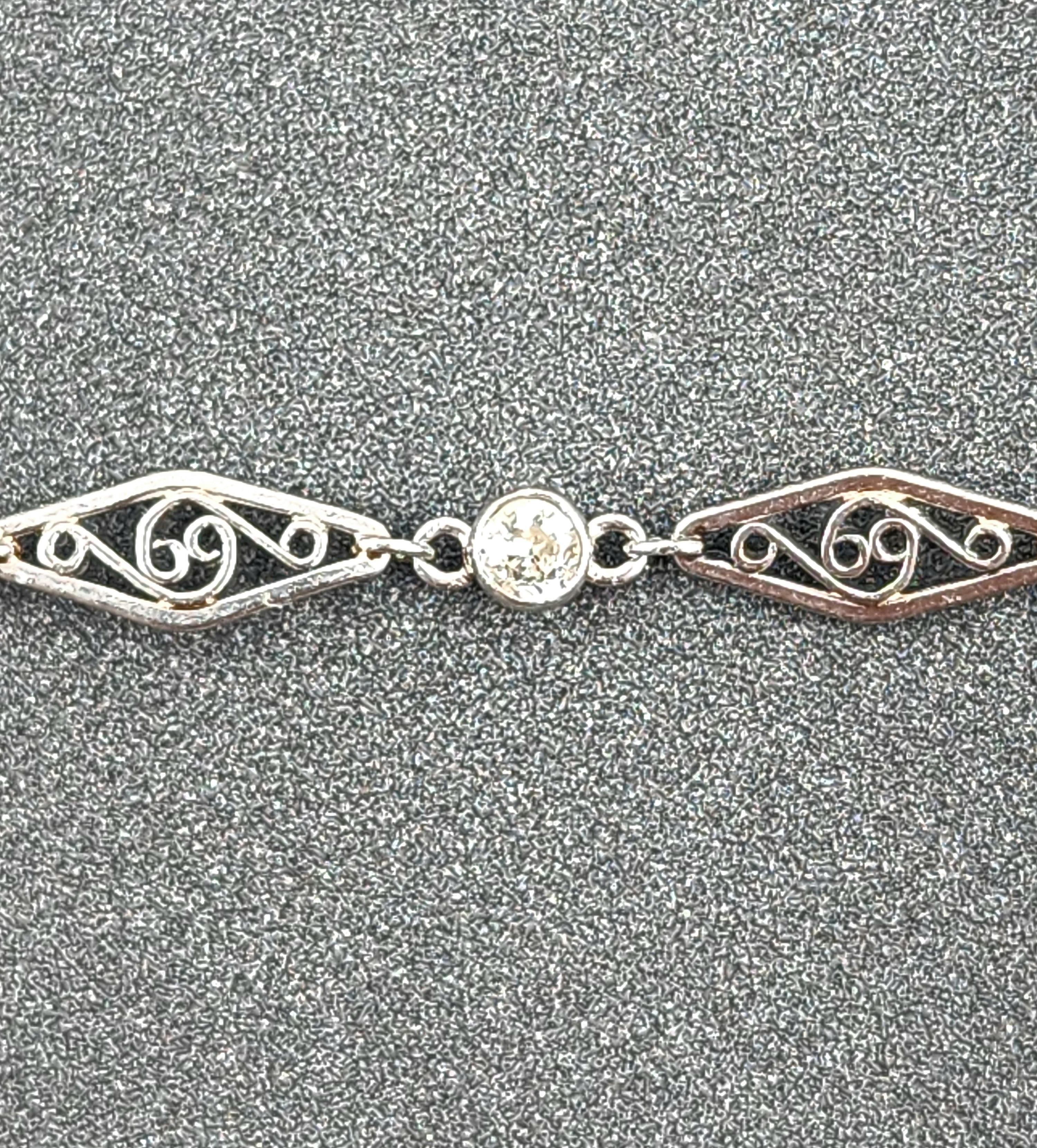 2.00 ct Antique Old Cut Diamond Necklace en Excelente estado para la venta en Chicago, IL