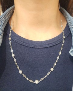 2.00 ct Antique Old Cut Diamond Necklace