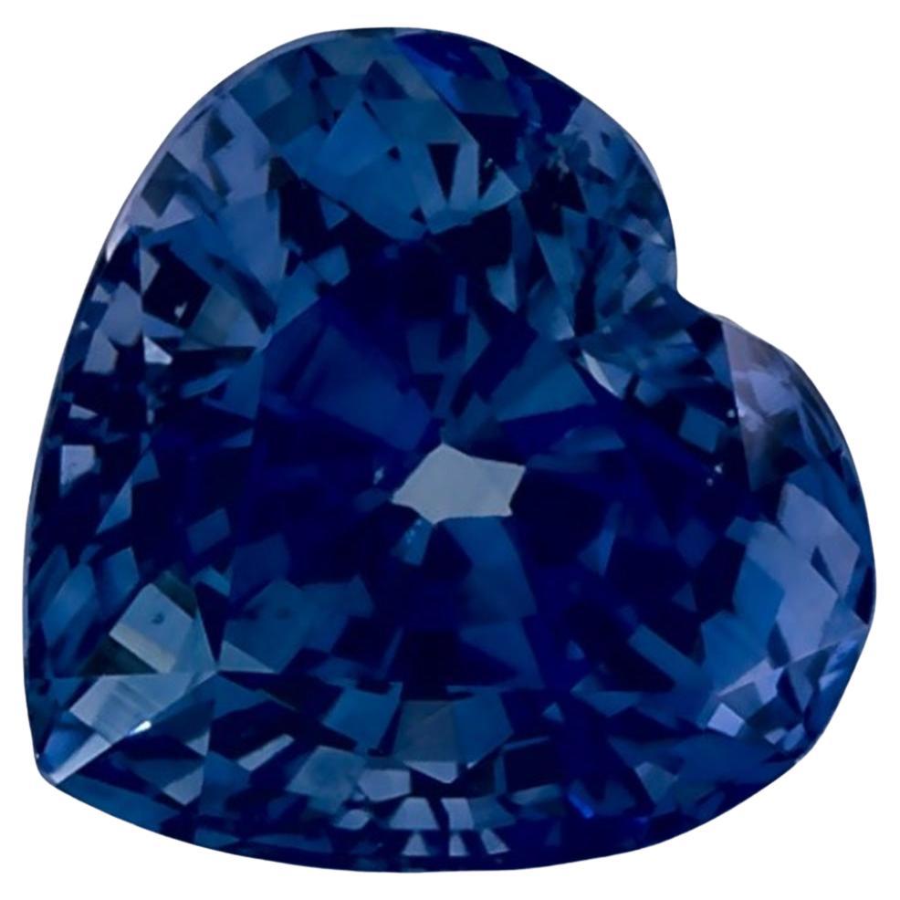 2.00 Ct Blue Sapphire Heart Loose Gemstone