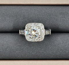 2,00-Karat-Diamant-Verlobungsring aus 14-karätigem Weißgold