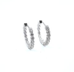 Ohrringe mit 2,00 Karat Diamant-Creolen