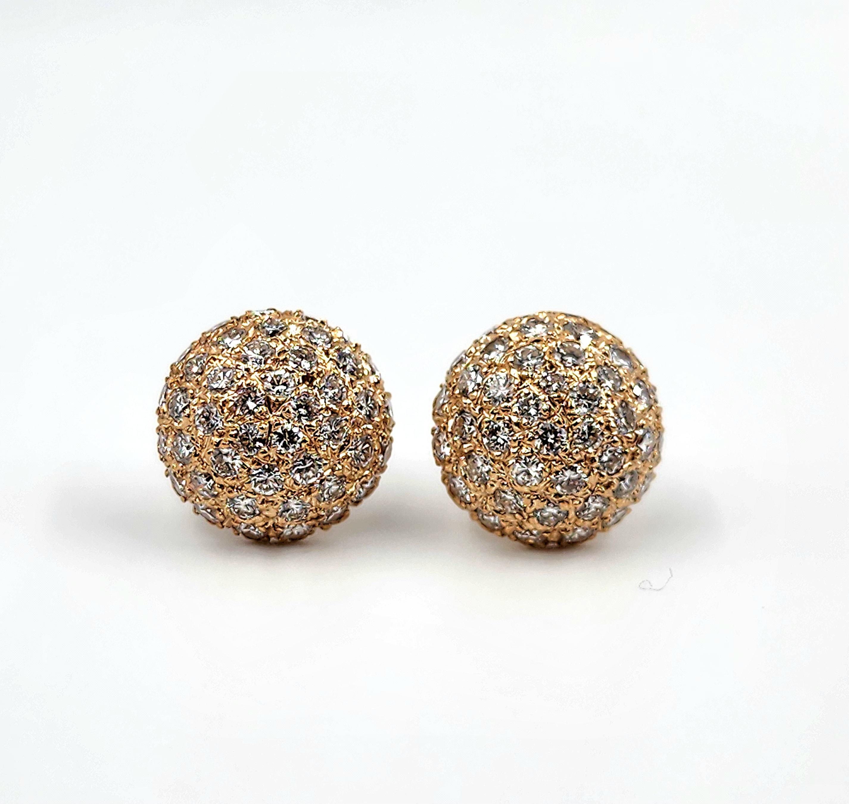 2.00 ct Diamond Pave Earrings For Sale 2
