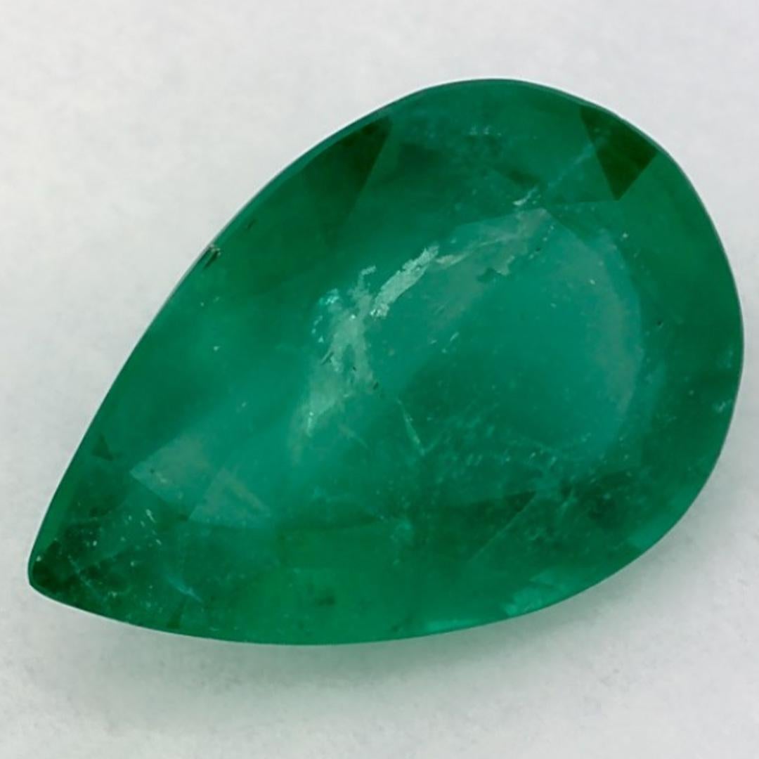 Taille poire 2.00 Ct Emerald Pear Loose Gemstone (pierre précieuse en vrac) en vente