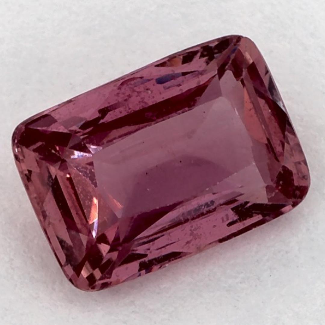 Taglio smeraldo 2.00 carati di zaffiro rosa ottagonale sfuso in vendita