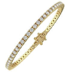 2.00 Ct Round Cut GH-I1 Natural Diamond Classic Tennis Bracelet 4 Prong 14K Gold