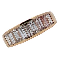 2.00 CTW Baguette Diamond Graduated Channel Set 14 Karat Yellow Gold Band Ring 2.00 CTW Baguette Diamond Graduated Channel Set 14 Karat Yellow Gold Band Ring