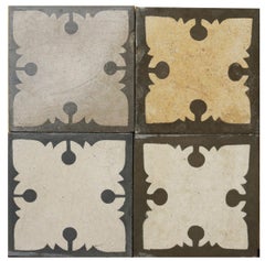 Antique 200 Reclaimed Encaustic Floor Tiles with Pattern