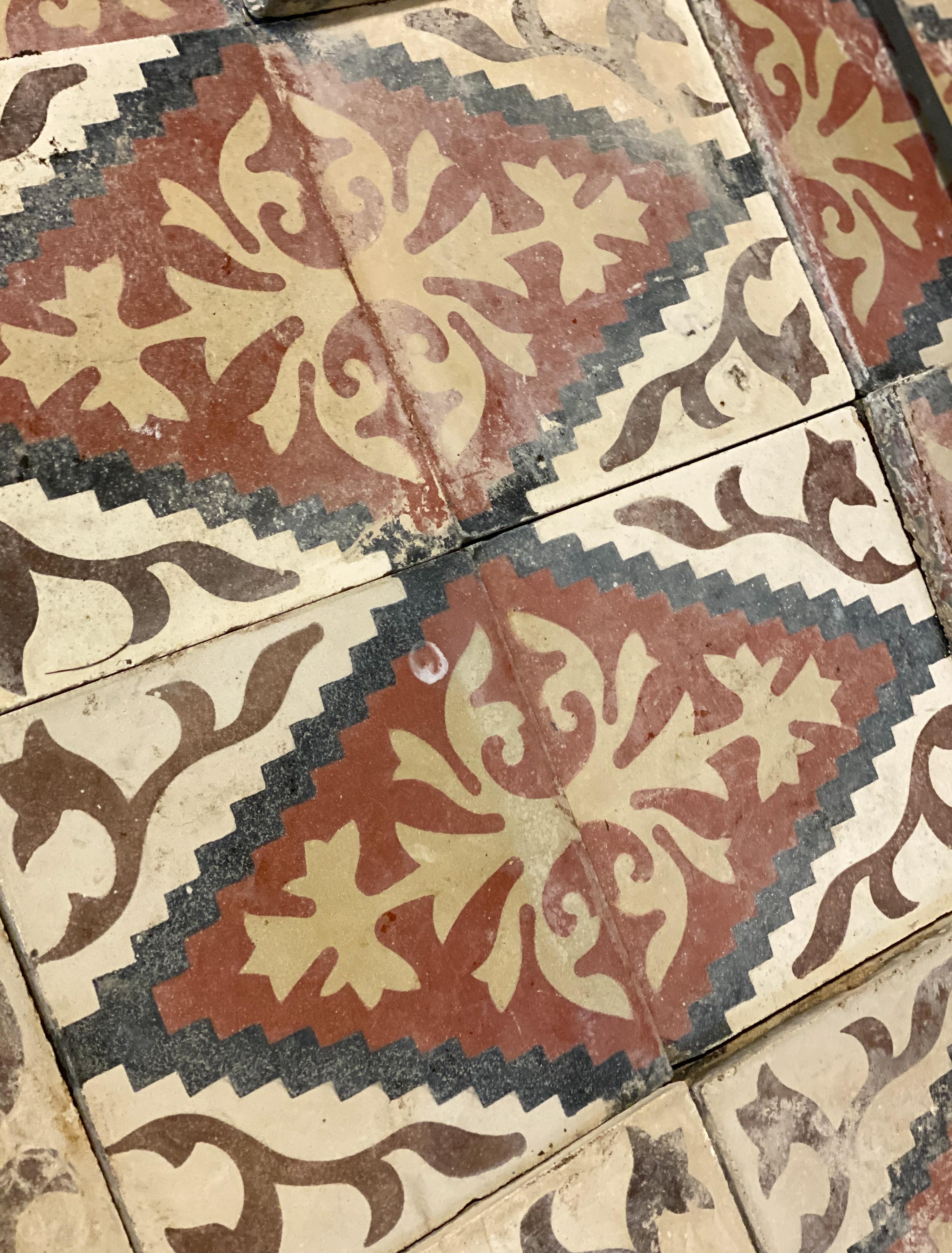 20th Century Red Reclaimed Spanish Tiles