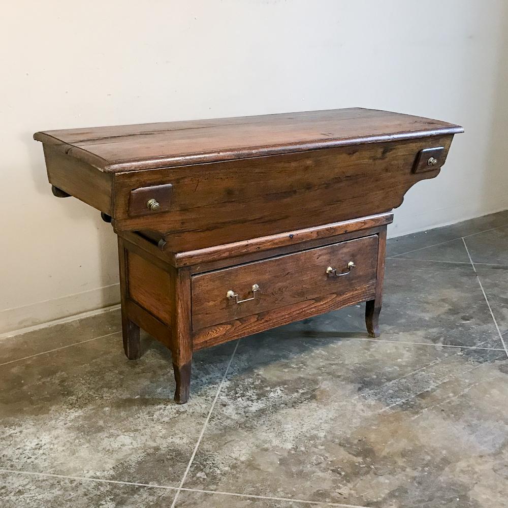 200 Year Old Directoire Period French Doughbox ~ Buffet features straightforward styling, sturdy construction, and eminent functionality ~ all traits of timeless French furniture from the transitional periods around the time of Napoleon Bonaparte!
