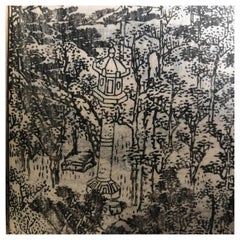 200 Year Old Kyoto Gardens Complete Antique Woodblock Book from Japan, 1799
