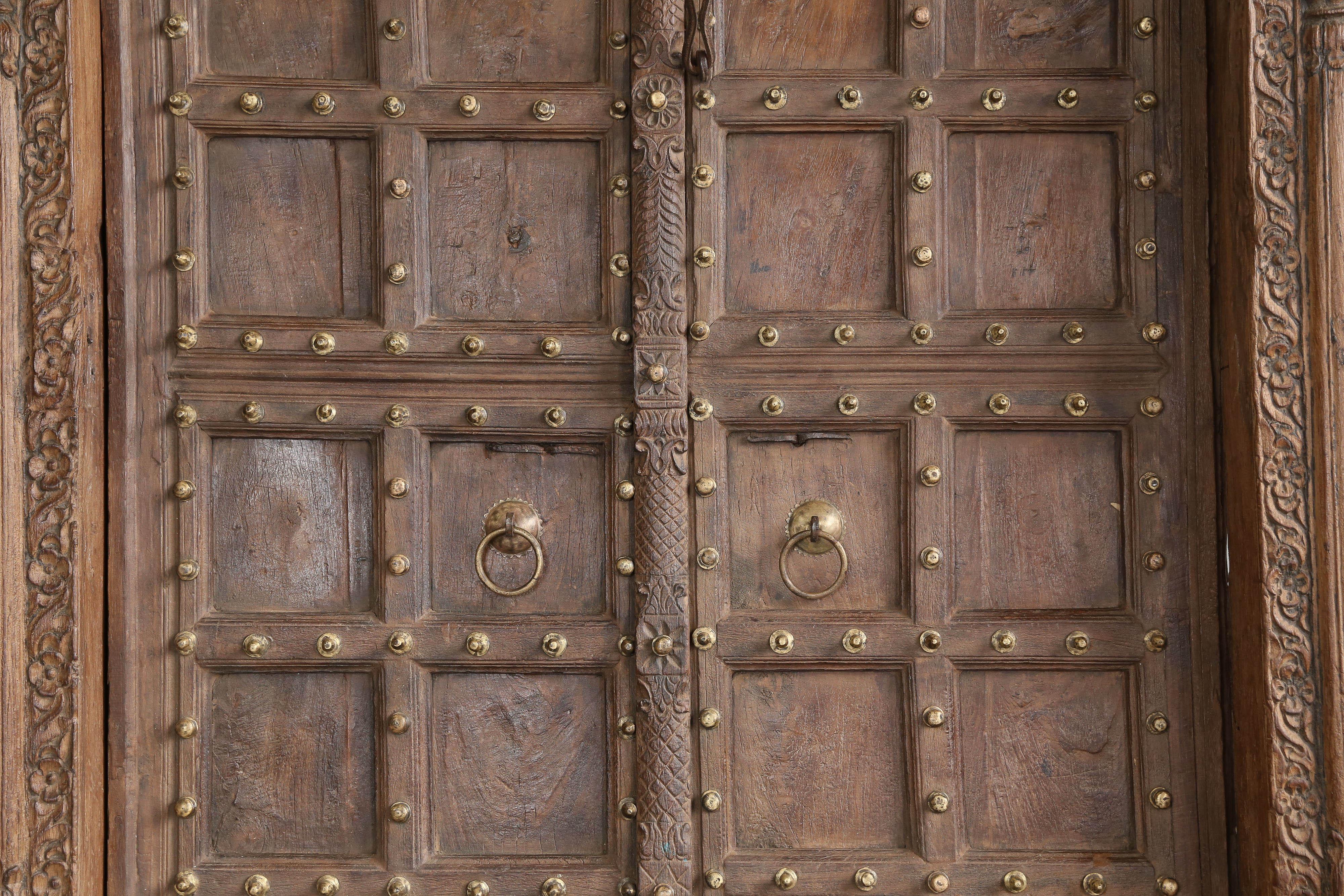 This is an architectural wonder. One should take a close look at the intricate carving, metal studded art work and the hand forged iron works. The builders of the door meant that this door would last for ever. No intruder can get past this door. The