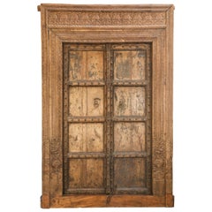 Antique 200 Years Old Massive Front Door from Sprawling Home of a Central Indian Warlord