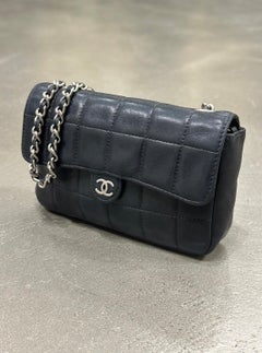 2000-2002 Chanel leather Chocolate bar mini bag