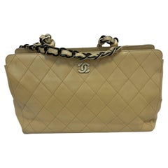 2000-2002 CHANEL Tote w/Two-Tone Chain