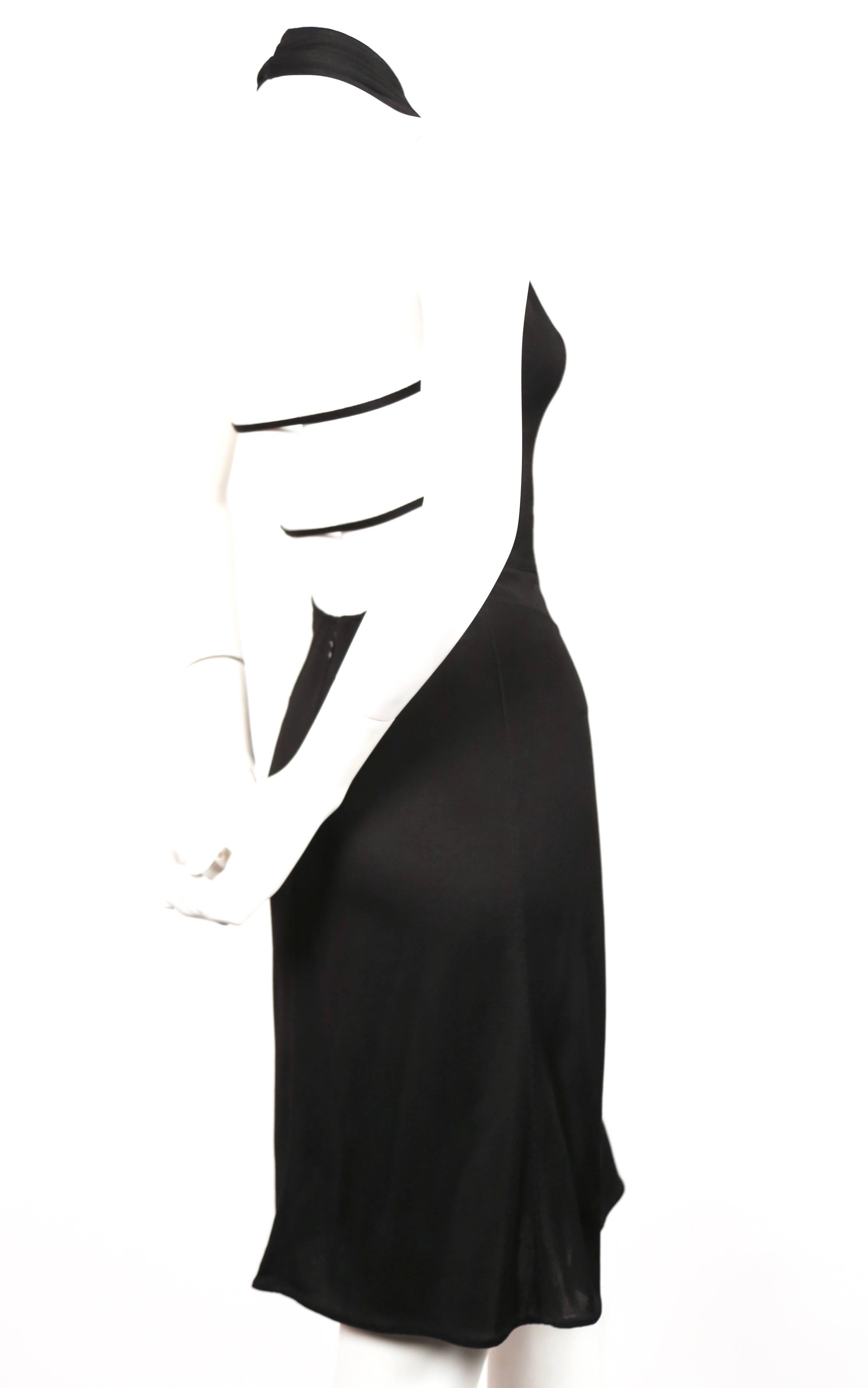 Women's or Men's 2000 AZZEDINE ALAIA documented black halter dress with unique back  For Sale