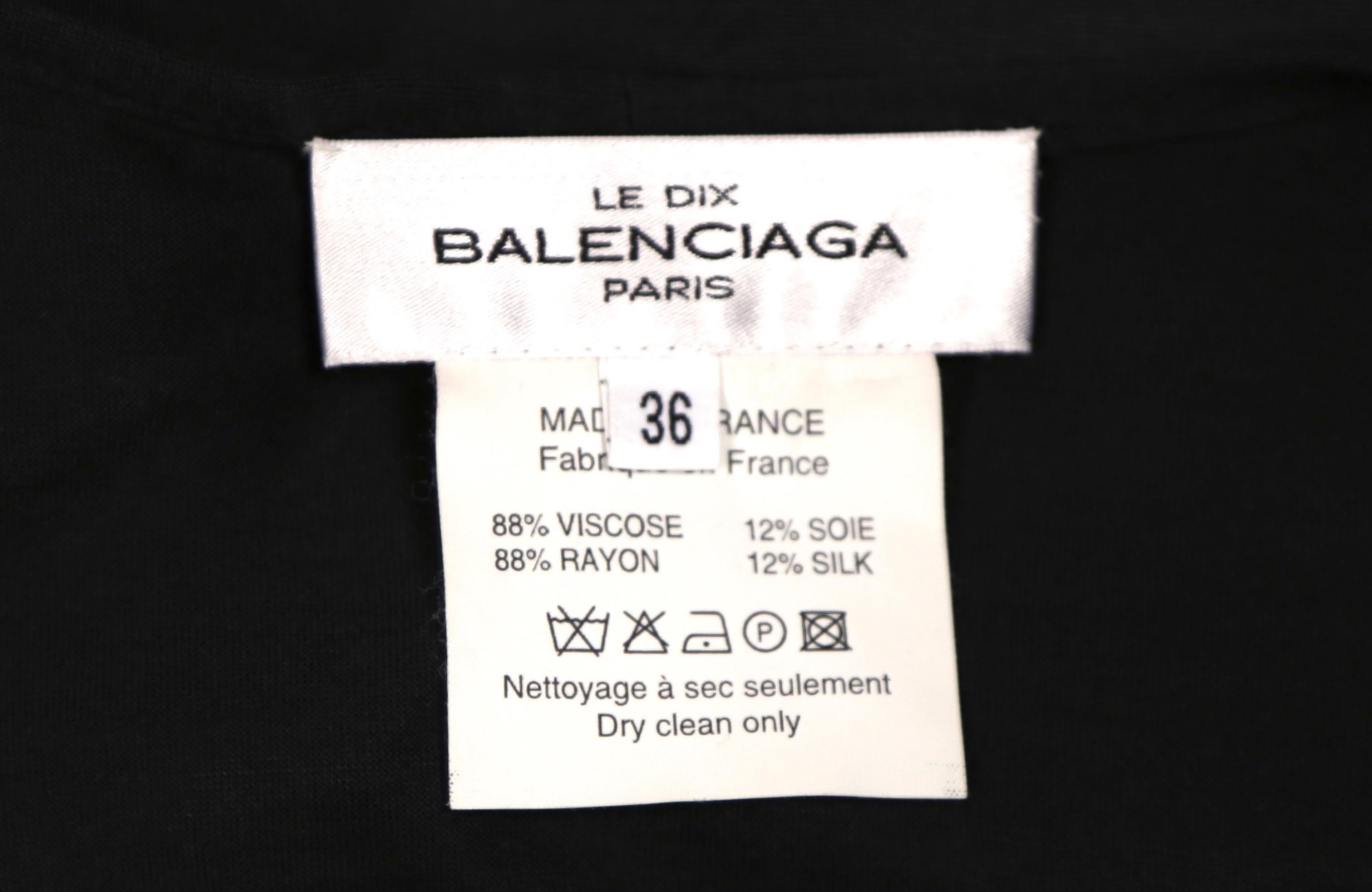 2000 BALENCIAGA le dix by NICOLAS GHESQUIERE jersey wrap dress In Good Condition For Sale In San Fransisco, CA