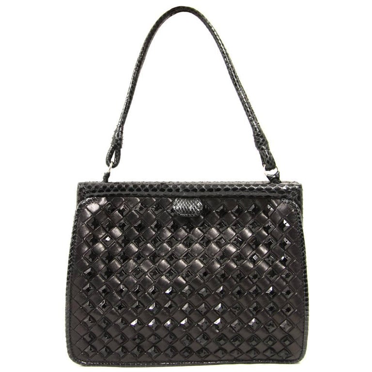 2000 Bottega Black Leather Purse For Sale at 1stdibs
