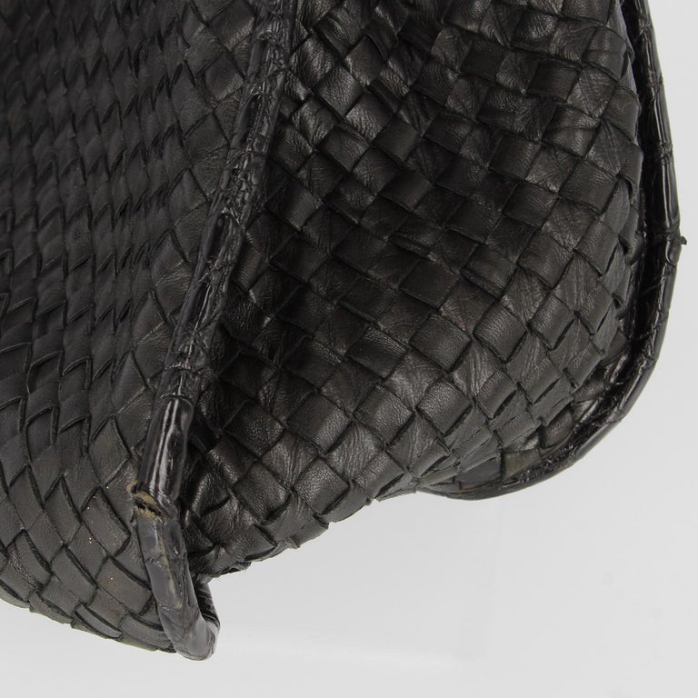 2000 Bottega Veneta Black Leather Shoulder Bag at 1stDibs