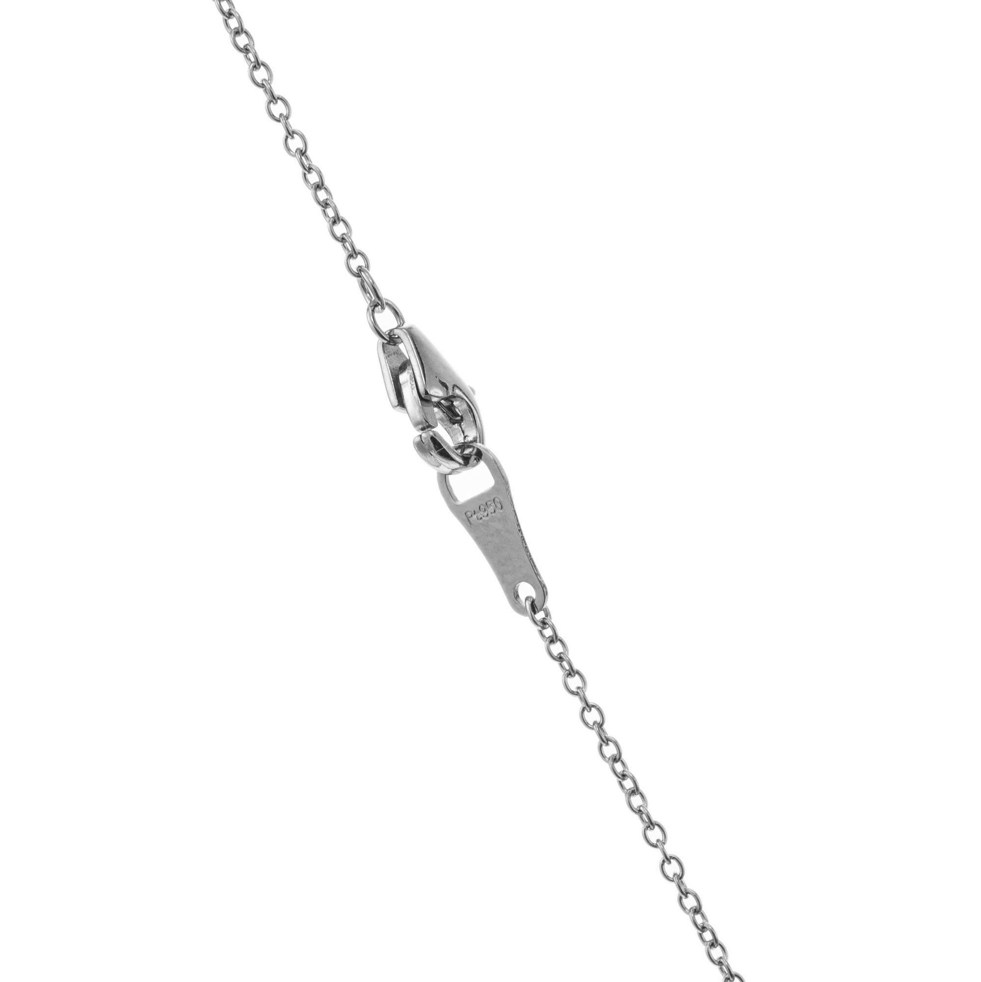 20.00 Carat Aqua Diamond Sapphire Platinum Art Deco Pendant Necklace In Good Condition For Sale In Stamford, CT