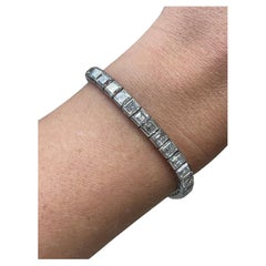 20.00 Karat Carré-Schliff Diamant-Tennisarmband