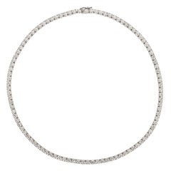 20,00 Karat natürlicher Diamant Tennis Halskette G SI 14k Weißgold