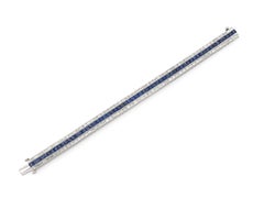 20.00 Carat Sapphire and 12.00 Carat Diamond Bracelet