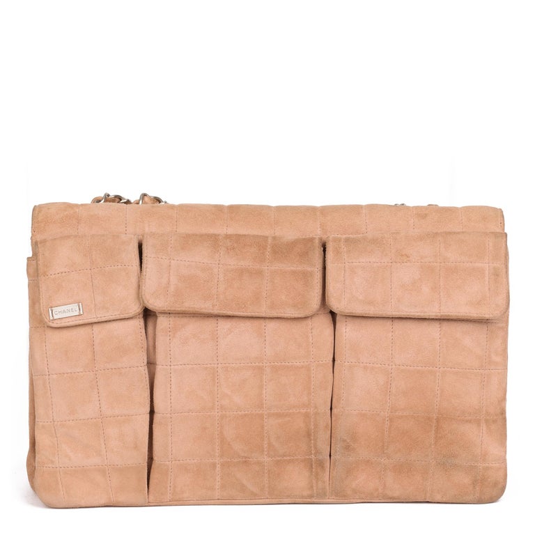 Chanel 2000 Bicolor Chocolate Bar Square Flap Bag