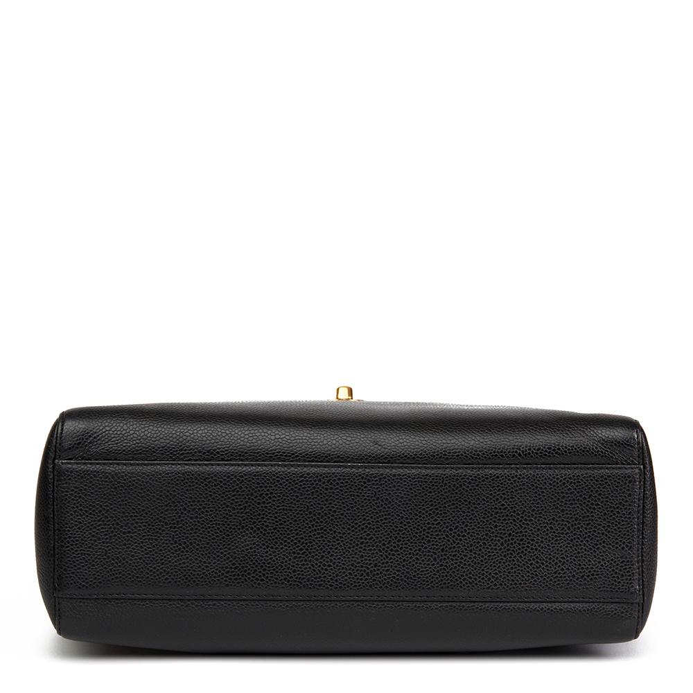 Women's 2000 Chanel Black Caviar Leather Classic Shoulder Bag