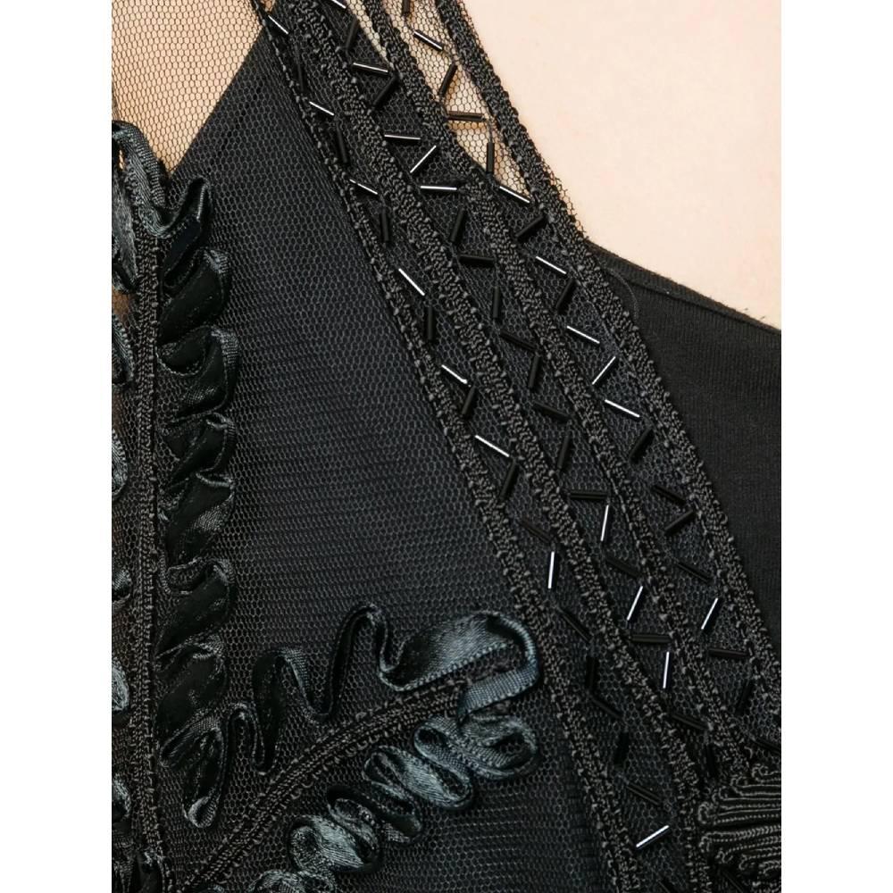 Women's 2000 Chanel Black Embroidered Vest