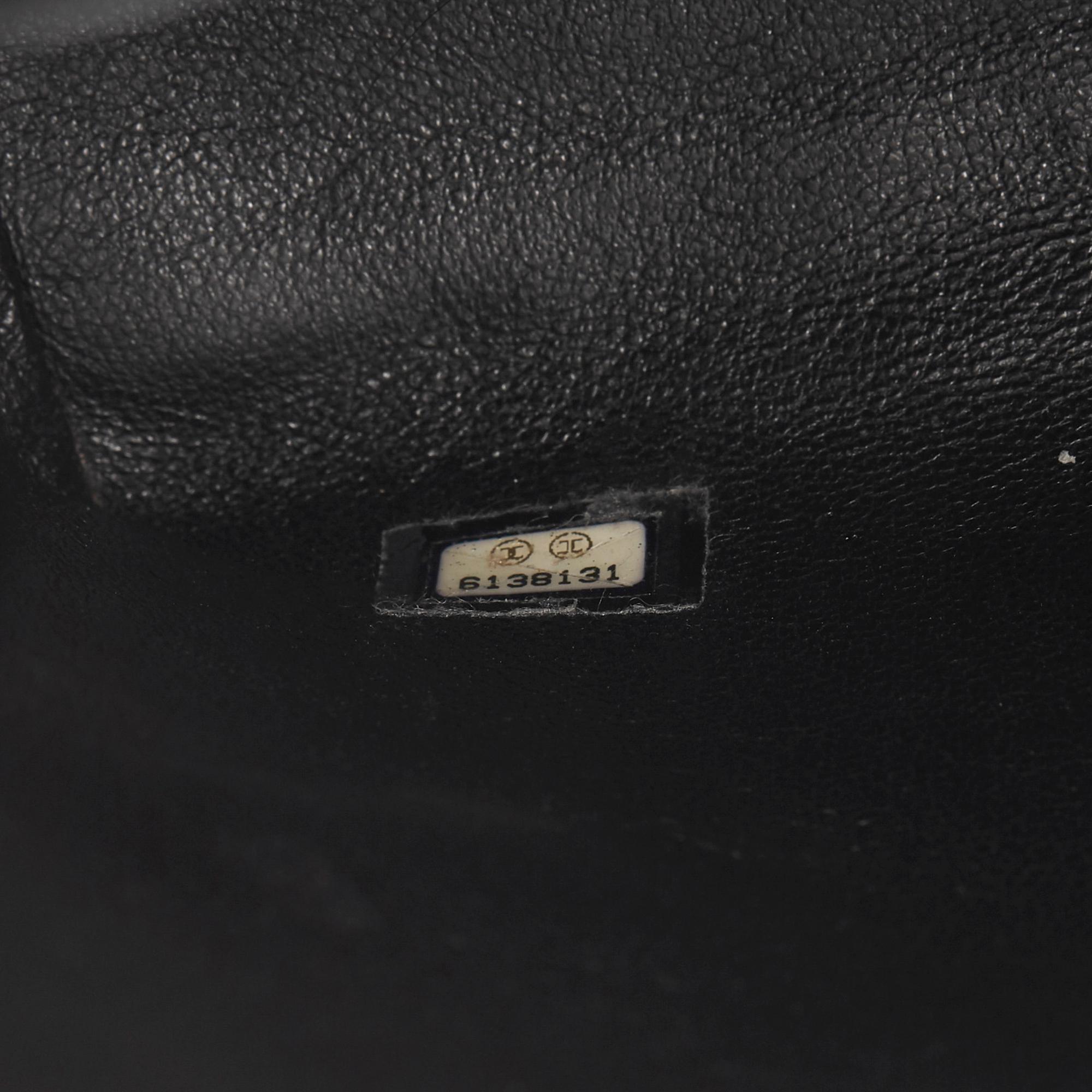 2000 Chanel Black Quilted Caviar Leather Classic Kelly 5