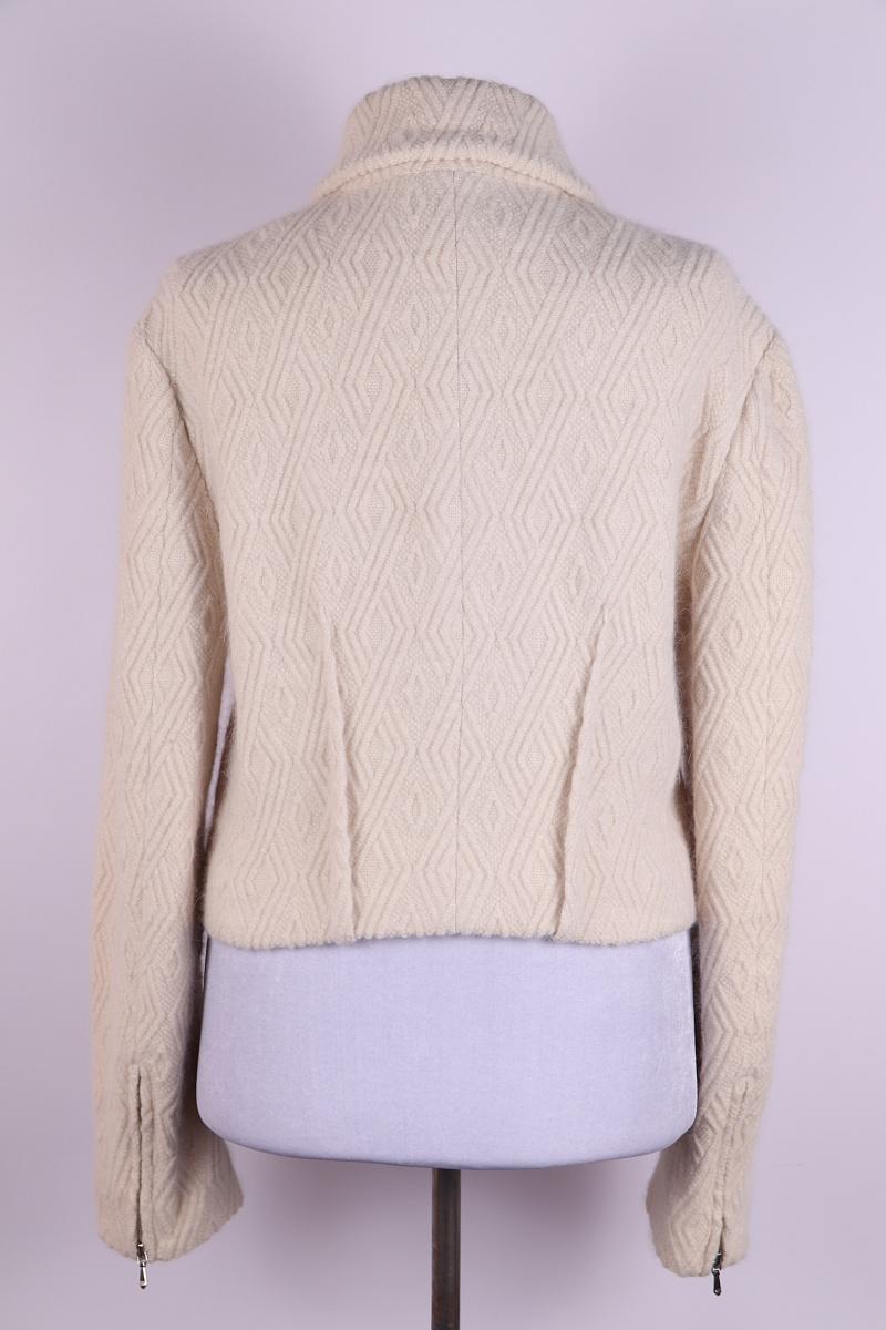 Grigio 2000 Christian Dior Galliano FW 2000 Cappotto / Giacca di lana d'angora in vendita