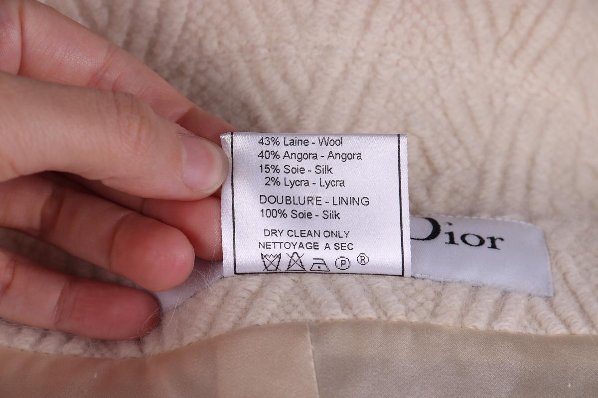 2000 Christian Dior Galliano FW 2000 Cappotto / Giacca di lana d'angora in vendita 4