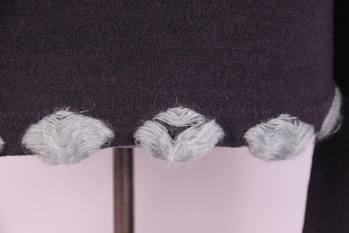 Black 2000 Christian Dior Galliano sweater wool mohair For Sale