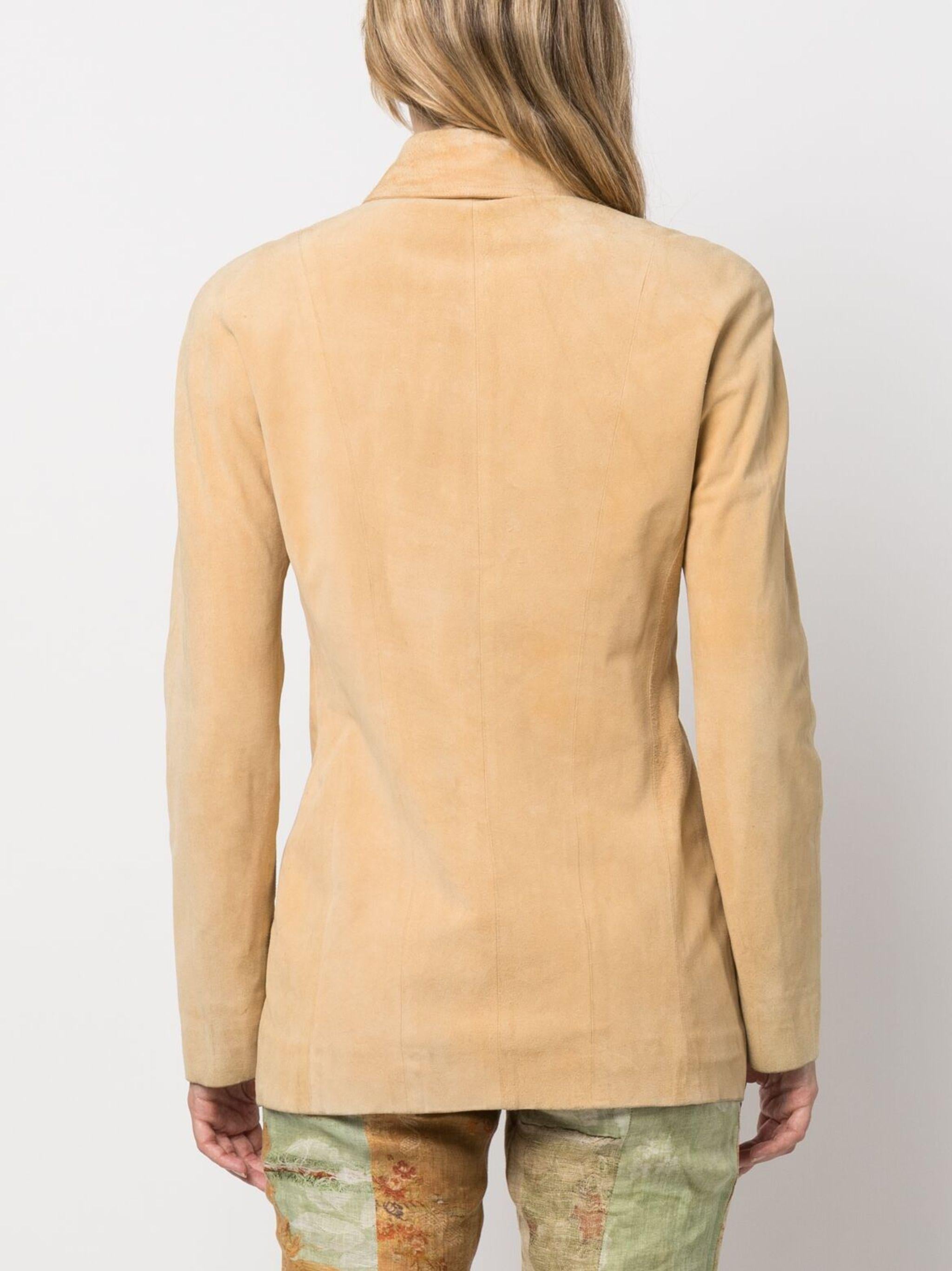 2000 Christian Dior & John Galliano suede shirt For Sale 8
